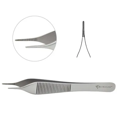 Photo of a Adson forceps (no teeth), a surgical instrument