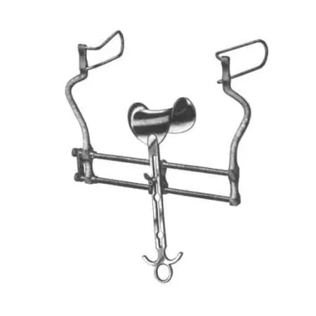 Multi-piece surgical instrument with a curved semi-circle base and two bent tips