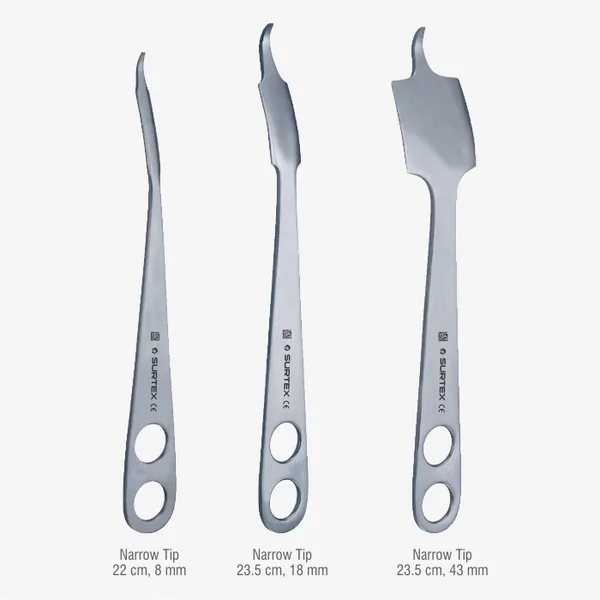 Photo of a Hohmann retractor, a surgical instrument