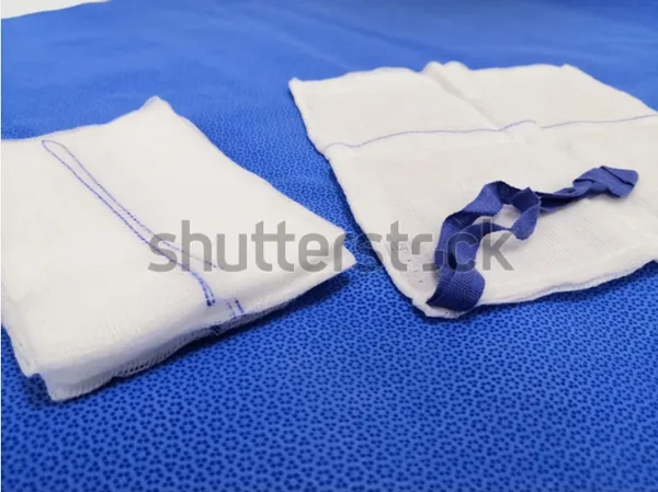 Photo of a Raytec vs. Laparotomy Sponge, a surgical instrument